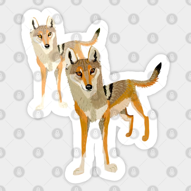 Totem Indian Wolf (pallipes) Sticker by belettelepink